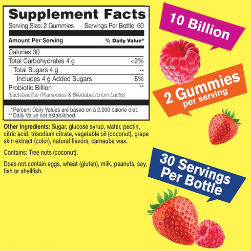 Probiotics for Women Gummies - 2 Pack, 60 Gummies, 10 BILLION CFU for Digestive and Feminine Health Support