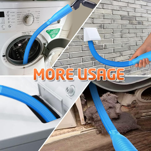 Dryer Vent Cleaner Kit Vacuum Attachment - Multiple Combinations V1 Lint Remover for Power Washer and Vacuum