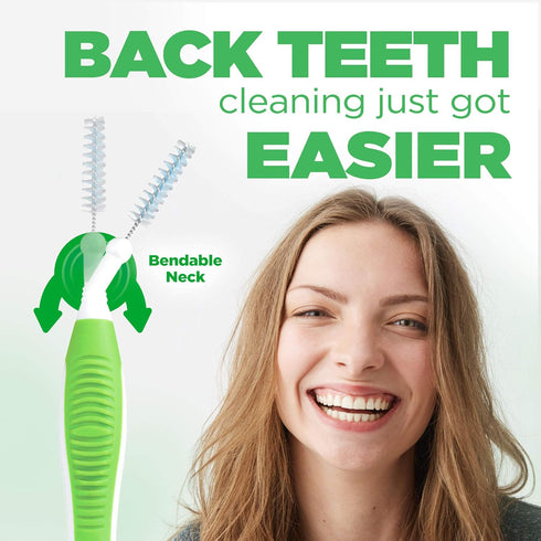 GUM Proxabrush Go-Betweens, Tight Interdental Brushes for Plaque Removal, Safe for Braces, 10ct (4Pk)