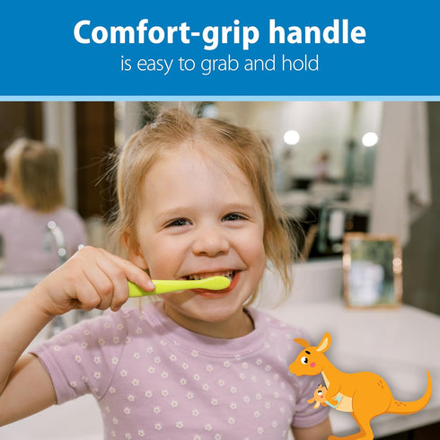 Set, 0-3 4-Pack Dr. Brown's Infant-to-Toddler Toothbrush Soft & Gentle Manual Toothbrushes for Baby, Green/Dark