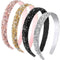 Waydress 4 Pieces Rhinestone Headband, Glitter Sparkly Hairbands for Women Girls Hair Accessories