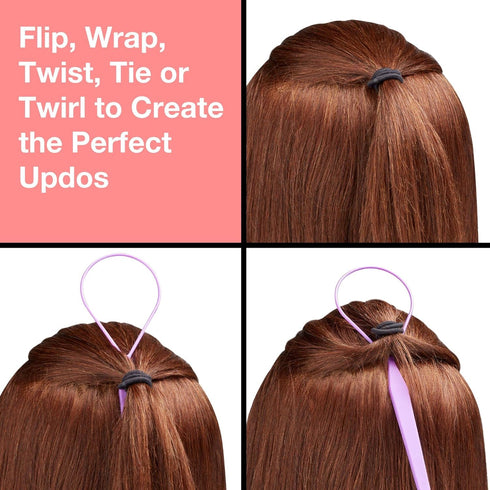 Topsy Tail Hair Tool by Conair - Ponytail Hair Loop Styling Tool, 5-Piece Set