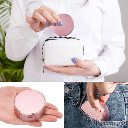 Metal Pill Case 2 Compartment, Waterproof Pill Box for Daily Travel, Compact Container for Vitamins, Fish Oils,