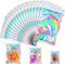 100 Pcs Mylar Bags, Holographic Smell Proof Resealable Bags for Small Business, Candy, Jewelry (3x5in)
