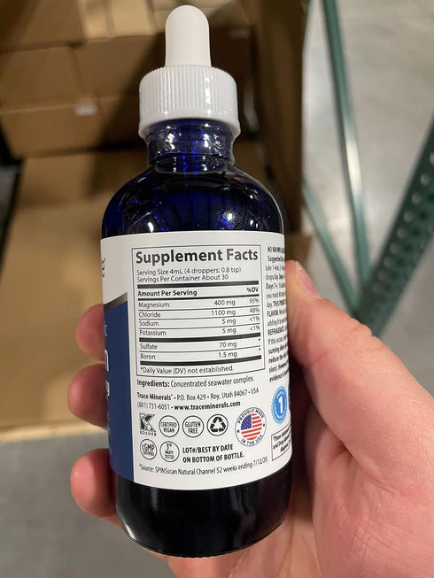 Trace Minerals Liquid Ionic Magnesium 400 mg, 4 fl oz (32 Servings)
