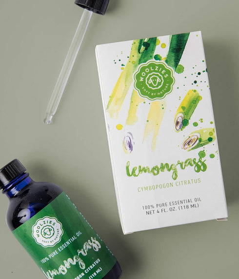 Woolzies 100% Pure & Natural Lemongrass Essential Oil | Therapeutic Grade Aromatherapy | Uplifting & Refreshing Massage, 4 Fl Oz