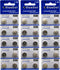 BlueDot Trading AG12 LR43 SR43 260 386 1.5V Alkaline Coin Cell Battery for Watch, Hearing Aid, Calculator, Flashlights, Keyless entry, Blister Pack - 30 Count
