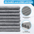 -Pack 8, 16"X12" FIXSMITH Grey Microfiber Cleaning Cloth of Highly Absorbent Cleaning Rags, All Purpose Cleaning Towels