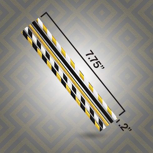 Black and Gold Straws, Biodegradable Disposable Paper Straw Pack for Party Decorations, 125 Count