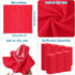 Tenare 100 Pack 12'' x 12'' Microfiber Cleaning Cloths, Reusable Rags for House, Kitchen, Car, Window (Red)