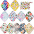 ReUseLife 12 8 inch Pieces Cloth Menstrual Pads,Reusable Sanitary Pads,Size Panty Liner,Unscented