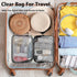Lermende 3pcs TSA Approved Toiletry Bag, Clear Travel Cosmetic Makeup Bags for Men Women (Black)