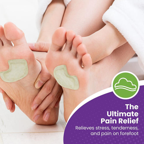 Premium Dancers Pads for Ball of Feet Pain - Sesamoiditis Pads - Made in USA - 12 Pieces Left Foot