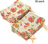 Pangda 30 Pieces Small Size Rose Drawstring Bags, Burlap Flower Pouch Bag, Linen Gift Pocket Jewelry Pouch for Wedding