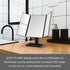 MELANNCO Black Tri Fold LED Vanity Mirror, 3 Magnifications, Dimmable LED Lights, Touch Control Makeup Mirror
