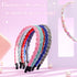 MTLEE 6 Pieces Beaded Headbands, Sparkly Crystal Hair Hoop Hairbands for Women Girls Kids