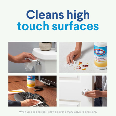 Clorox Disinfecting Wipes Value Pack, 75 Count Each, Bleach Free Cleaning Wipes, Pack of 4