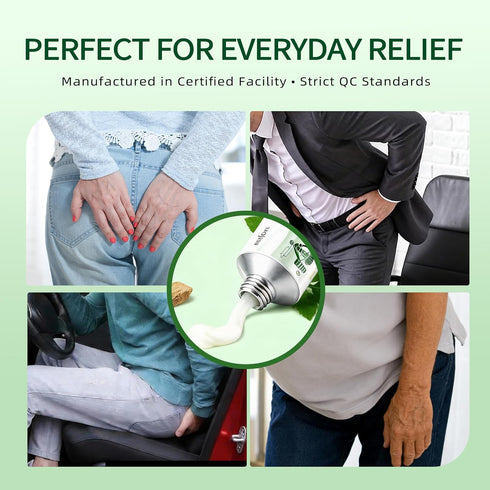 Reejoys 1.8 Oz Hemorrhoid Cream: Advanced Herbal Hemorrhoids Treatment Cream for Itching and Burning, Shrink & Soothe