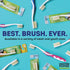 MOUTHWATCHERS Dr Plotkas Extra Soft Flossing Toothbrush, Folding Travel Toothbrush for Adults, 4 Pack