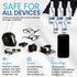 Pack 2x2oz, 3x8oz 5 Purity Eyeglass Cleaner Mega - Multi-Size Lens Cleaner Kit - Bottles + Black Premium Microfiber