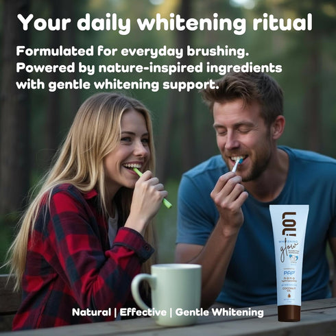 LOL Whitening Glow Coco-Mint Toothpaste Whitening with Pap +, Nano Hydroxyapatite Toothpaste Sensitive Teeth, Coconut