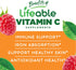 Lifeable Vitamin C - 90 Gummies (750 mg), Great Tasting Natural Flavor Gummy Supplement, Vegetarian GMO-Free Chewable