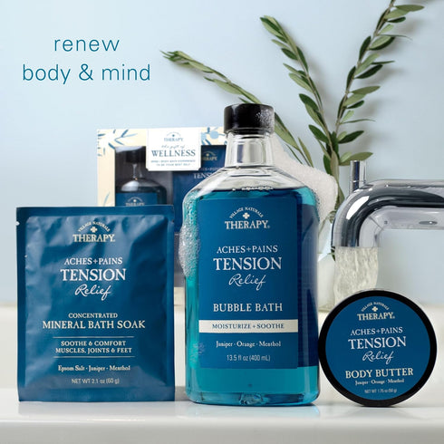 Village Naturals Therapy 3-Piece Wellness Spa Gift Set, Cedar Citrus Scent for Relaxation