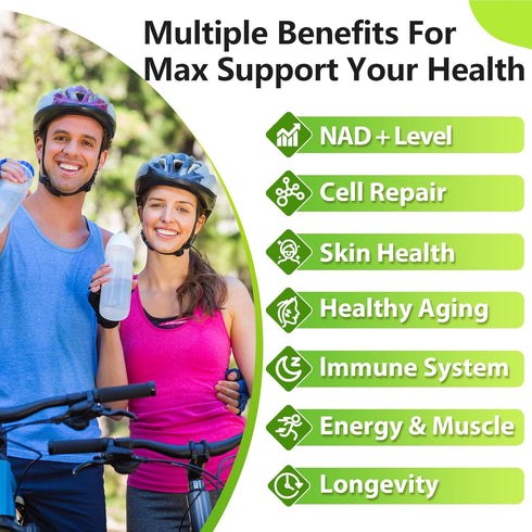 Sublingual NMNH 500mg NAD Supplement (120 Servings) to Boost NAD Levels for Anti-Aging, Energy, Immunity, Focus
