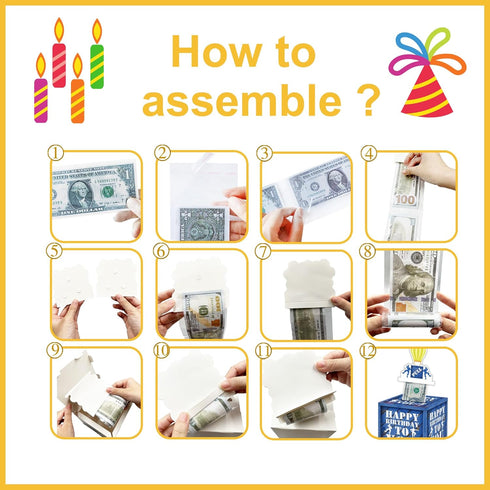 Set (35 Surprise Money Box for Cash Gift - Gaming Birthday Money Box Gifts Pull, Fun Gifts for Kids Boys Teens Video