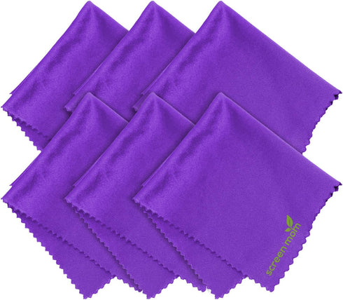 Screen Mom Screen Cleaner Purple Microfiber Cloths (6-Pack) - Microfiber Screens Cleaner Cloths, TV