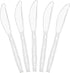 PLASTICPRO Clear Plastic Knives, Disposable Cutlery Utensils, 50 Count