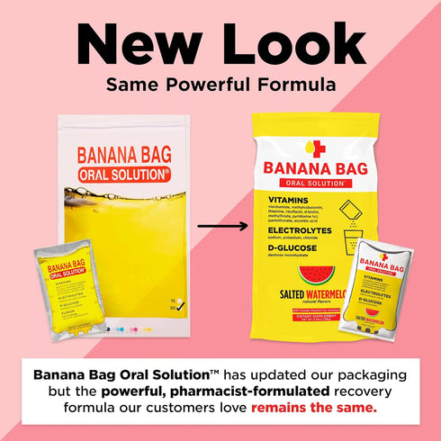 Banana Bag - Pharmacist Hydration Recovery Formula, Electrolyte & Vitamin Powder Packet Drink Mix