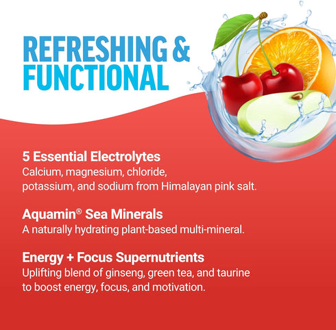 FORCE FACTOR Liquid Labs Energy Drink, Hydration Packets with Electrolytes Powder, 20 Stick Packs, Fruit Punch Flavor