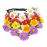 Honbay 5PCS Daisy Flower Headband, Bohemian Flower Crown with Elastic Ribbon