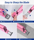 AIRSEE Professional Acrylic Nail Clipper, Sharp Rustproof Nail Trimmer for Artificial Nail Manicure Pedicure (Pink,