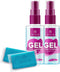 Gel Lens Cleaner Kit, (2) 2oz Eye Glasses Cleaner Gel Spray + (2) Microfiber Cleaning Cloths, Safe for All Lenses (4oz