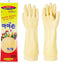 Mamison Pink Kitchen Rubber Gloves (XXL Size, 1 Pair) Reusable Waterproof Dishwashing Gloves