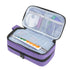 LUXJA Essential Oil Carrying Case, Holds 12 Bottles (5ml-15ml), Portable Double-Layer Organizer, Purple