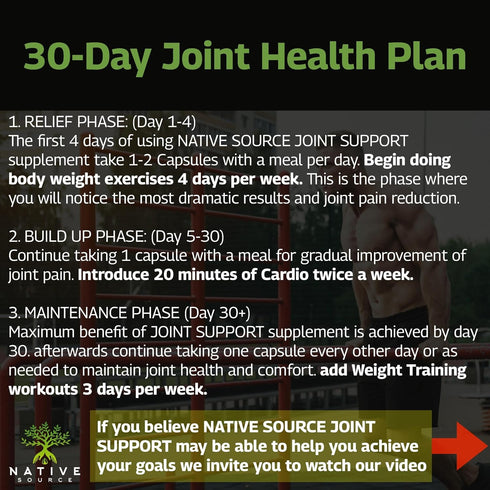 Joint Support Supplement with Turmeric Extract, Tamarind Seeds Extract, Boswellia Extract, 30-Day Supply for Joint