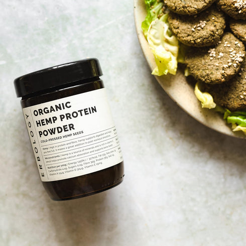 100% Organic Hemp Protein Powder 10.6 oz - Cold-Pressed from 100% Hemp Seeds - High in Vitamin D and Minerals - Straight from Farm - Raw, Vegan and Gluten-Free - Non-GMO - Recyclable Glass Jar