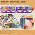 PILABEL 14-Compartment Travel Pill Organizer with Bulk Stickers & Labels - Small & Portable Daily Medicine Pharmacy