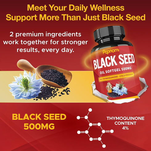 Immune 90 Counts 3 Premium Black Seed Oil Softgel - Supports System, Heart, Digestive, Skin, Hair & Body Balance