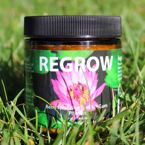REGROW Remineralizing Tooth Powder - Naturally Whiter Teeth, Cleans, Heals & Protects Sensitive Teeth and Gums