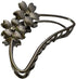 TANG SONG 4PCS Double Flower Shaped Metal Hair Claw Clips - Hair Catch Barrette Jaw Clamp for Women