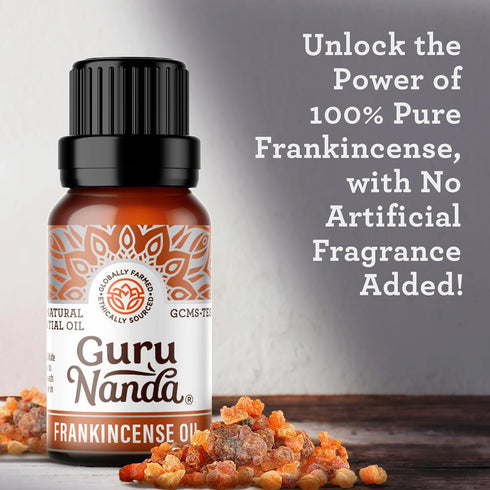 GuruNanda Frankincense Essential Oil (2x0.5 Fl oz) - 100% Pure, Natural Aromatherapy Oil for Diffusers, Supports Joint