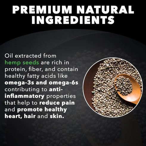Super Natural Goods Hemp Oil, USA Made Maximum Strength Natural Hemp Seed Oil for Relief & Relaxation, Vegan, 4oz