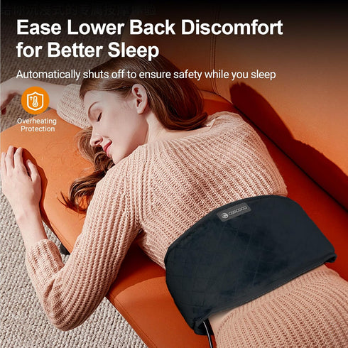 Lower Back Massager with Heat, CooCoCo Heating Pad with Massager for Pain Relief, Heat Pad with Auto-Off, Heated Waist