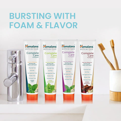 Pack, 5.29 Oz, 4 Pack Himalaya Botanique Complete Care Toothpaste, Herbal, Variety Fights Plaque, Freshens Breath