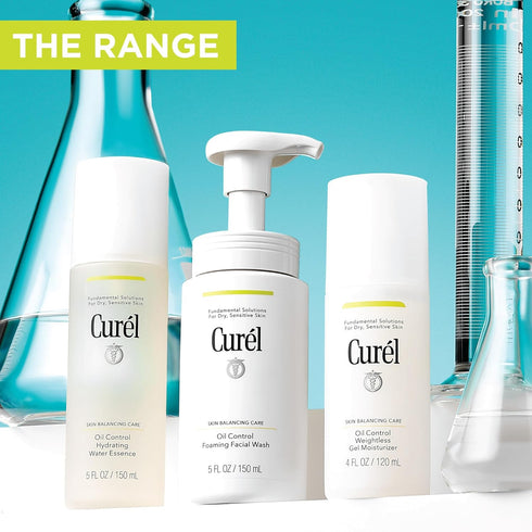 Curel Oil Control Weightless Gel Moisturizer - Fragrance-Free Gel Moisturizer for Dry, Sensitive Skin, 4 Oz