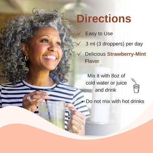 Liposomal Women's 50+ Liquid Multivitamin Drops, Non-GMO, 30 Day Supply in Natural Strawberry Flavor